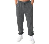 Love My Fashions® Mens Trousers Drawstring Elasticated Cuff Jogging Fleece Bottoms Zip Pockets Close Hem Casual Outwear Sweatpants Charcoal X-Large