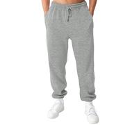 Love My Fashions Mens Trousers Fleece Tracksuit Bottoms Elasticated Drawstring with Zip Pockets Cuffed Sweatpants Gym Sports Joggers Mens Grey