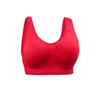 Love My Fashions® Seamless Sports Bras for Women Wireless Bralette Non Padded Stretch Super Comfort Sleep Bra for Yoga Gym Workout and Fitness Crop Top Vest Red