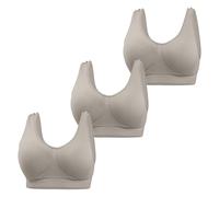 Love My Fashions® Women's Sports Bra Nonpadded 3-Pack Everyday Wear Seamless Super Comfort Sleep Bras Yoga Stretch Crop Top Vest
