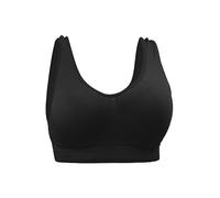 Love My Fashions® Women's Sports Bra Nonpadded 3-Pack Everyday Wear Seamless Super Comfort Sleep Bras Yoga Stretch Crop Top Vest Black