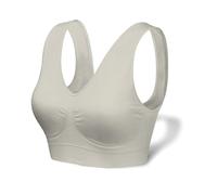 Love My Fashions® Sports Bras for Women Padded Seamless Wirefree Comfort Sleep Bra Stretch Crop Tops Vest for Gym Yoga Running Workout Fitness Nude