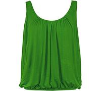 Love My Fashions® Women Bubble Hem Straps Vest Top Women Round Scoop Neckline Vest Top Elasticated Swing Waist Sleeveless Top