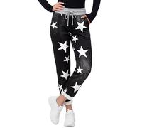 Love My Fashions® Women Italian Multi Printed Floral Turn Up Trouser Elasticated Waistband Causal Drawstring Pant with Side Pockets for Gym Running & Workout