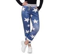 Love My Fashions® Women Italian Multi Printed Floral Turn Up Trouser Elasticated Waistband Causal Drawstring Pant with Side Pockets for Gym Running & Workout
