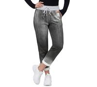 Love My Fashions® Women Italian Multi Printed Floral Turn Up Trouser Elasticated Waistband Causal Drawstring Pant with Side Pockets for Gym Running & Workout