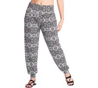 Love My Fashions® Women Plain & Printed Ali - Baba Harem Baggy Style Trouser Ankle Cuff Elastic High Waist Full-Length Pajama Gym Sports Casual wear Yoga Pants