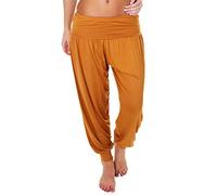 Love My Fashions® Women Plain & Printed Alibaba Harem Baggy Style Trouser Ankle Cuff Elastic High Waist Full-Length Pajama Gym Sports Casual wear Yoga Pants Mustard Yellow