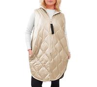Love My Fashions® Women’s Gilets Quilted Bodywarmers Ladies Padded Vest Hooded Shiny Long Coat Lightweight Puffer Winter Outwear