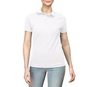 Love My Fashions® Women’s Plain Polo Shirt Knitted Collar and Cuffed Short Sleeves Casual T-Shirt & Classic Sports Top for Ladies Plus Sizes White