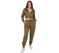 Love My Fashions® Women's 2-Piece Cropped Top & Joggers Set Full Sleeves Hooded Activewear Tracksuit Set