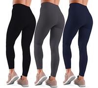 Love My Fashions® Women's 3 Pack Super Soft High Waisted Elasticated Tummy Control Winter Warm Thick Fleece Lined Seamless Full-Length Leggings for Workout & Running