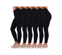 Love My Fashions® Women's 6 Pack Super Soft High Waisted Elasticated Tummy Control Winter Warm Thick Fleece Lined Seamless Full-Length Leggings for Workout & Running