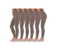 Love My Fashions® Women's 6 Pack Super Soft High Waisted Elasticated Tummy Control Winter Warm Thick Fleece Lined Seamless Full-Length Leggings for Workout & Running
