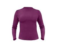 Love My Fashions® Women's Crew Neck Long Sleeve Plain Top Stretchy Pullover Round Neck Ladies T-Shirt Wine
