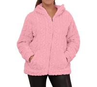 Love My Fashions® Womens Fleece Hoodie Ladies Hooded Jacket Long Sleeve Top Fur-Lined Zip Up Sweatshirt Winter Warm Hoodie for Women UK Baby Pink