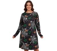 Love My Fashions® Womens Halloween Dress Scary Costume Adults Ghost Skull with Scary Bats Pumpkin Party Wear Womens Top
