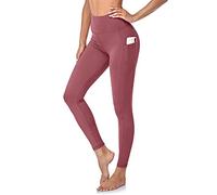 Love My Fashions® Women's High Waisted Plain Sport Leggings Tummy Control Workout Gym Leggings with Pockets Stretchable Sportswear Yoga Pants Pink