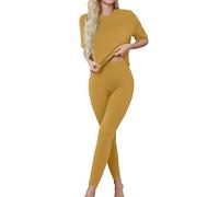 Love My Fashions® Women's Loungewear Comfortable T-Shirt & Legging Set For Relaxing Casual Sleepwear Nightwear Jogging Running Suit Crew Neck Half Sleeve 2-Piece Tracksuit Set