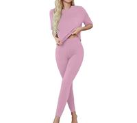 Love My Fashions® Women's Loungewear Comfortable T-Shirt & Legging Set For Relaxing Casual Sleepwear Nightwear Jogging Running Suit Crew Neck Half Sleeve 2-Piece Tracksuit Set