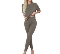 Love My Fashions® Women's Loungewear Comfortable T-Shirt & Legging Set For Relaxing Casual Sleepwear Nightwear Jogging Running Suit Crew Neck Half Sleeve 2-Piece Tracksuit Set