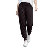 Love My Fashions Womens Pants Trousers Alibaba Harem Ankle Cuff, Plain - Brown, X-Large/XX-Large