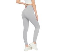 Love My Fashions® Women's Plain High Waisted Legging Stretchy Workout Bottoms Elasticated Soft Full Length Ladies Yoga Tights for Gym and Casualwear Grey