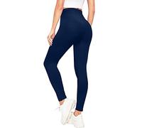 Love My Fashions® Women's Plain High Waisted Legging Stretchy Workout Bottoms Elasticated Soft Full Length Ladies Yoga Tights for Gym and Casualwear Navy Blue