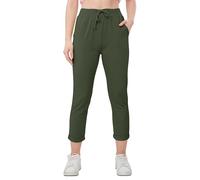 Love My Fashions® Women's Plain Italian Trouser Elasticated Drawstring Waist Open Ankle Ladies Joggers Active Yoga Pants with Pockets Khaki