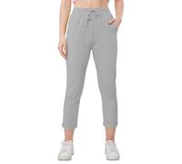Love My Fashions® Women's Plain Italian Trouser Elasticated Drawstring Waist Open Ankle Ladies Joggers Active Yoga Pants with Pockets Grey