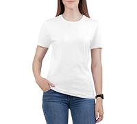 Love My Fashions Women's Round Neck Short Sleeves Plain Cotton T-Shirt White