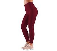 Love My Fashions® Womens Super Soft High Waisted Elasticated Warm Thick Fleece Lined Seamless Full Length Leggings Wine