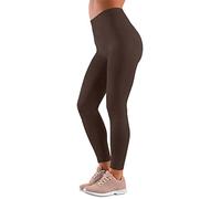 Love My Fashions® Womens Super Soft High Waisted Elasticated Warm Thick Fleece Lined Seamless Full Length Leggings Brown