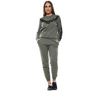 Love My Fashions® Womens Tracksuit 2 Piece Set Plain Multi Printed Full Sleeves Side Panel Ladies Co ord Set Loungewear Outfit For Sports Workout