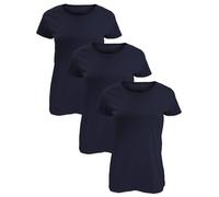 Love My Fashions Womens Tshirts 3 & 5 Pack Classic Plain Cotton Ladies Short Sleeve Round Neck Tops Deep Navy