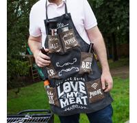Love My Meat Mens Canvas BBQ Apron Boxer Gifts Multi One Size