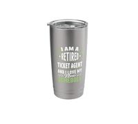 Love My New Schedule Retired Ticket Agent Stainless Steel Insulated Tumbler