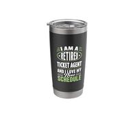 Love My New Schedule Retired Ticket Agent Stainless Steel Insulated Tumbler