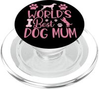 Love My Pet Pup Saying Cute Bones Funny Worlds Best Dog Mum PopSockets PopGrip for MagSafe
