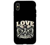 Love My Pitcher Baseball Cheer Parent ||-- Case for iPhone X/XS