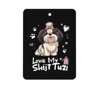 Love My Shih Tzu Dog Car Air Freshener Decorative Hanging Aromatherapy Tablets for Car Trucks Square