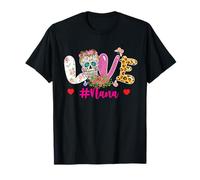 LOVE Nana Floral Skull Flowers Costume Family Proud Nana T-Shirt