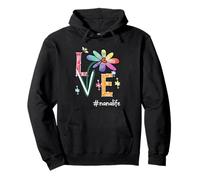Love Nana Life Daisy Flower Funny New Grandma Mothers Day Pullover Hoodie