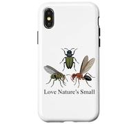 Love Natures Small Insect Beetle Fly Ant Botanical Art Case for iPhone X/XS