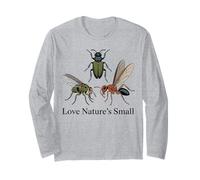 Love Natures Small Insect Beetle Fly Ant Botanical Art Long Sleeve T-Shirt