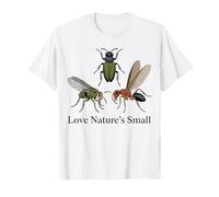Love Natures Small Insect Beetle Fly Ant Botanical Art T-Shirt