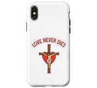 Love Never dies Inspirational Bible Quote Faith Hope Jesus Case for iPhone X/XS