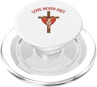 Love Never dies Inspirational Bible Quote Faith Hope Jesus PopSockets PopGrip for MagSafe