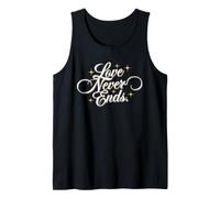 Love Never Ends - Heavenly Elegant White Luxury Typography Tank Top