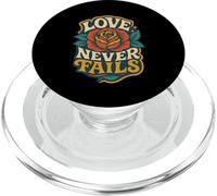 Love Never Fails 1 Corinthians 13:8 Bible Verse Christian PopSockets PopGrip for MagSafe